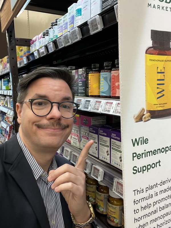 Corey with Wile at Whole Foods